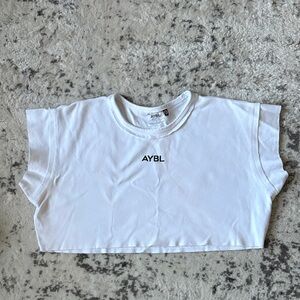 AYBL Women’s White Short Sleeve Crop Tee